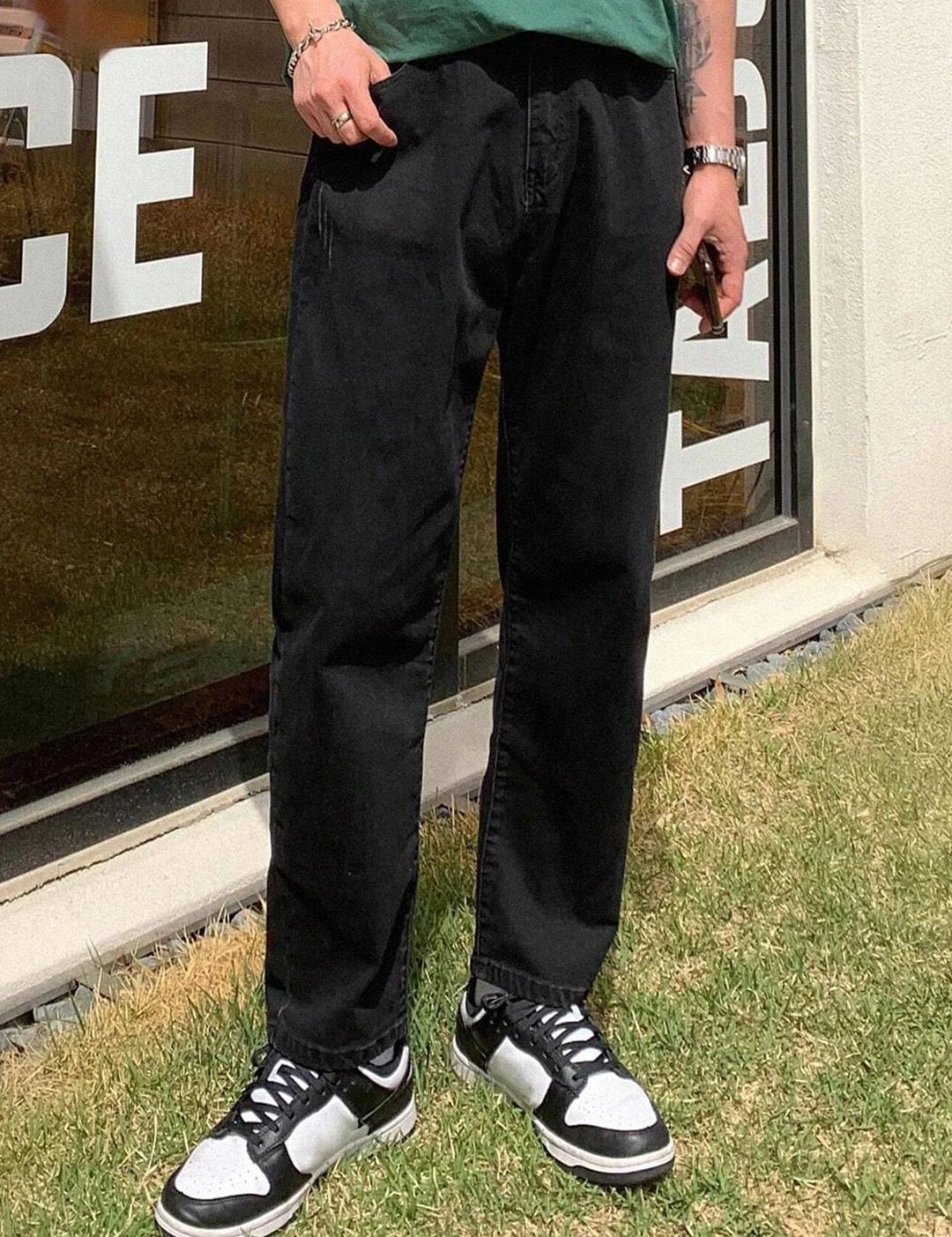 Kotty Men Straight Fit Low-Rise Clean Look Stretchable Jeans