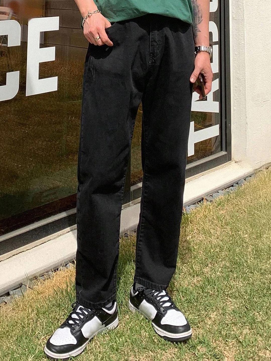 Kotty Men Straight Fit Low-Rise Clean Look Stretchable Jeans