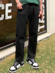 Kotty Men Straight Fit Low-Rise Clean Look Stretchable Jeans