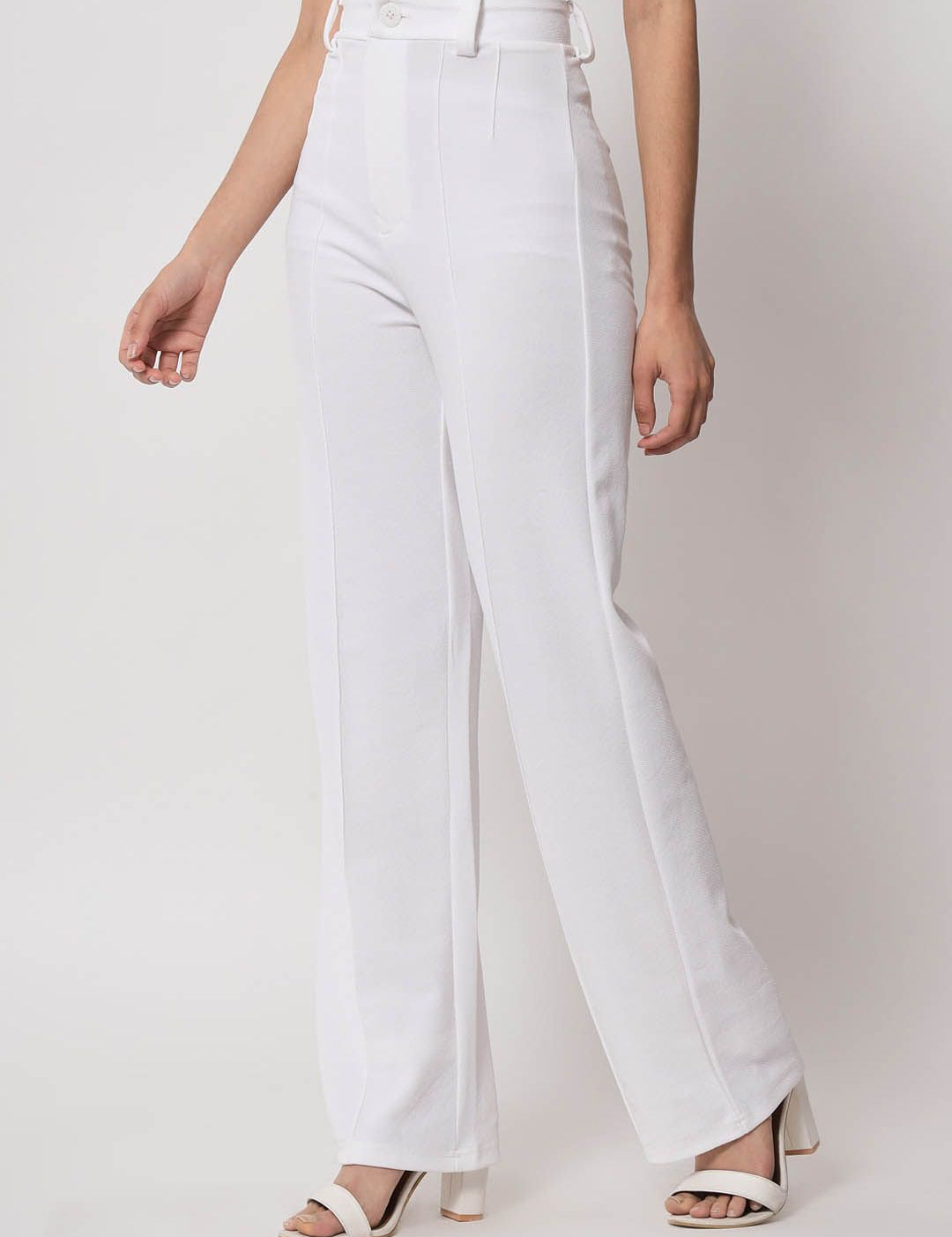 Kotty Women Pack Of 2 Relaxed Straight Leg Fit High-Rise Easy Wash Trousers