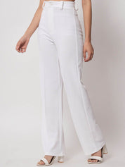 Kotty Women Pack Of 2 Relaxed Straight Leg Fit High-Rise Easy Wash Trousers