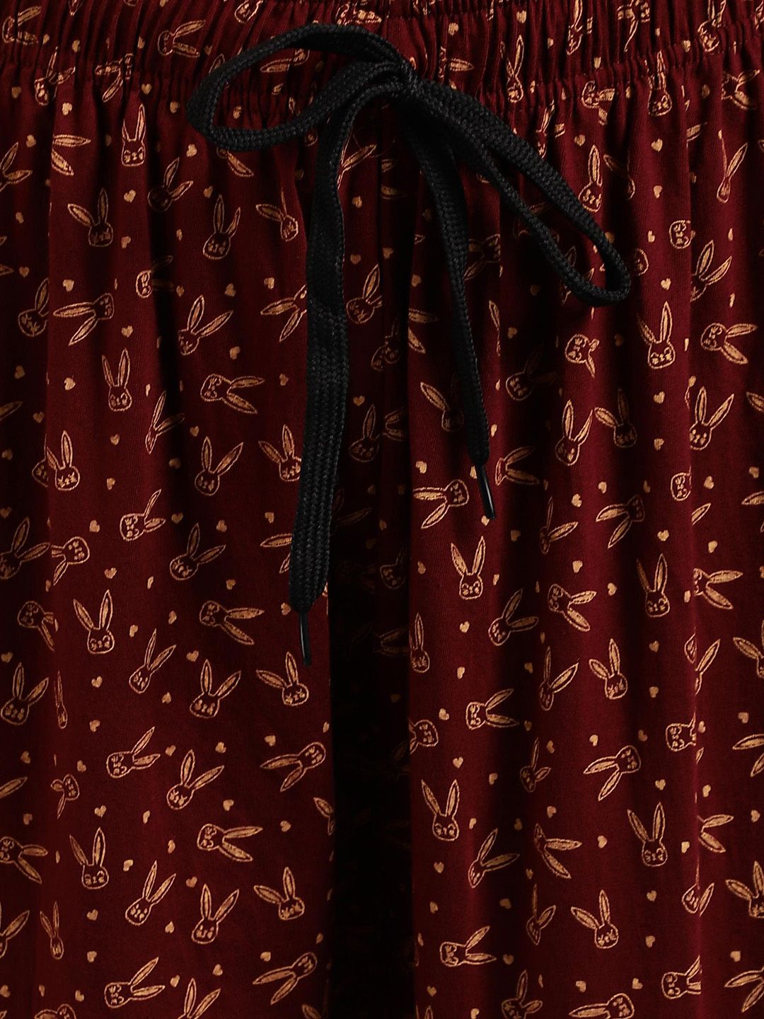 Kotty Women Maroon Printed Lounge Pants