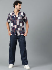 Kotty Men Cuban Collar Ethnic Motifs Printed Casual Shirt