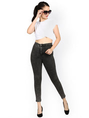 Kotty Women Black Skinny Fit High-Rise Clean Look Stretchable Jeans