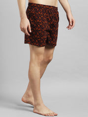 Kotty Men Maroon & Black Printed Boxers