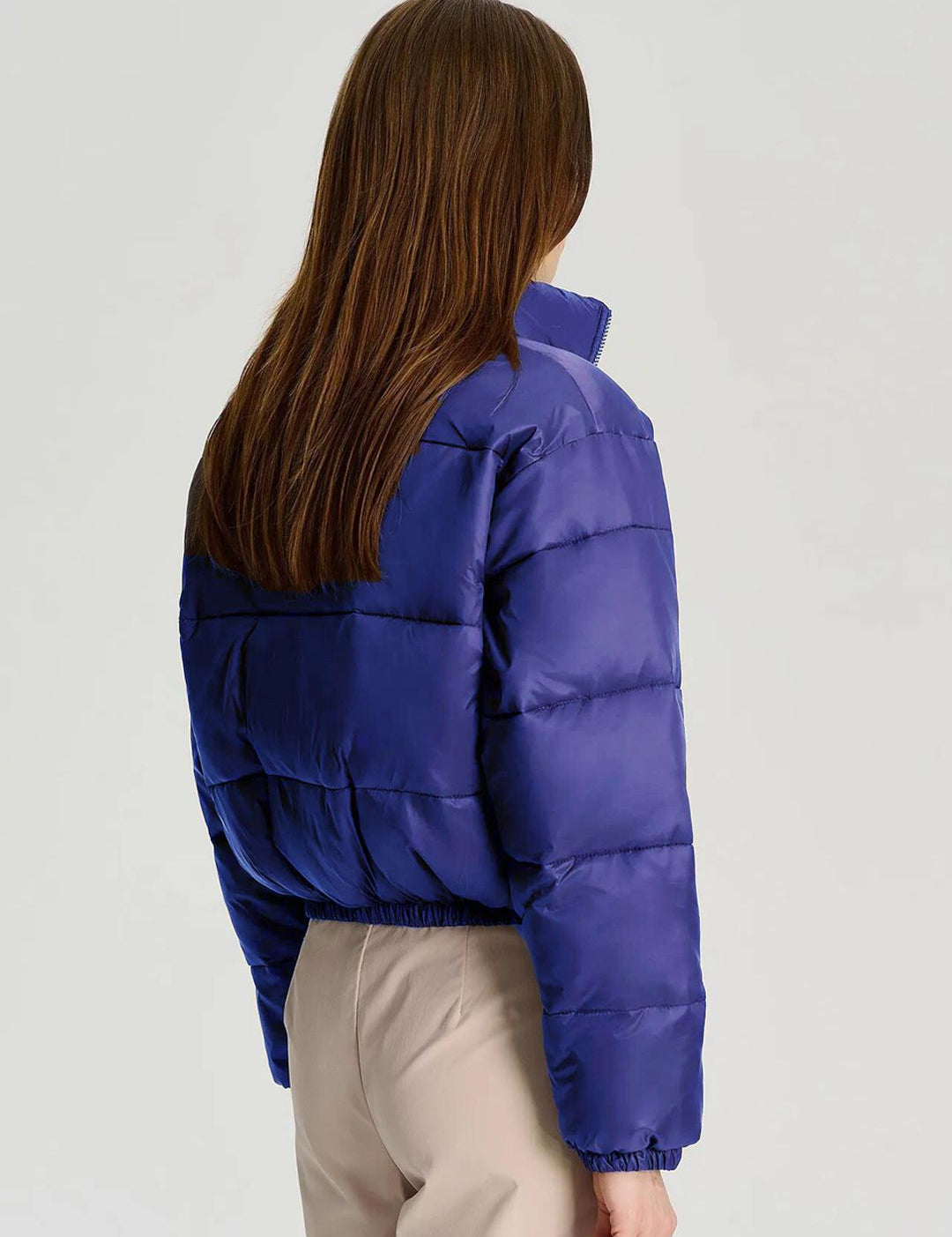 Kotty Mock Collar Crop Puffer Jacket