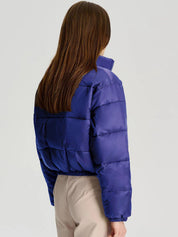 Kotty Mock Collar Crop Puffer Jacket