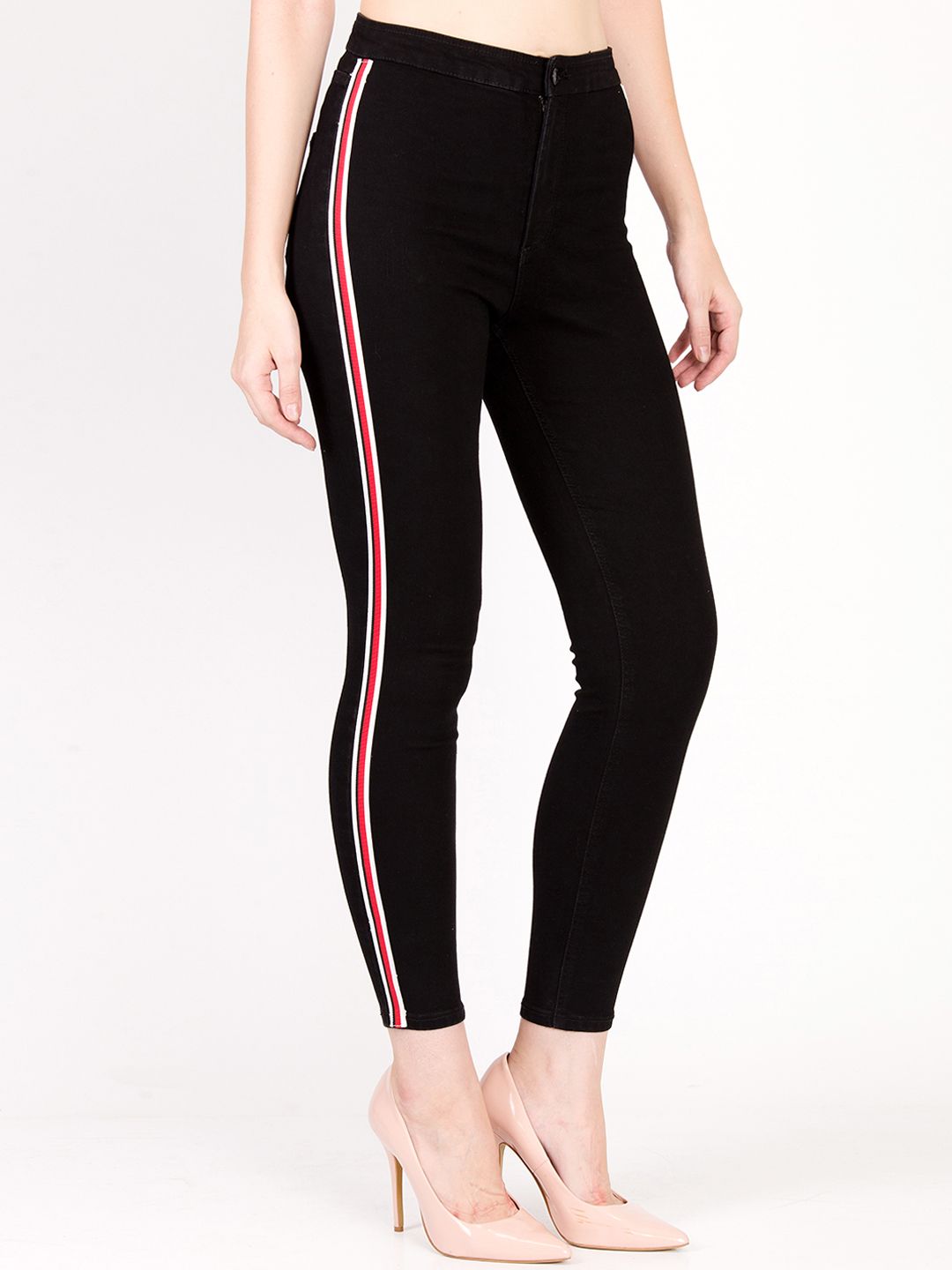 Kotty Women Black Skinny Fit High-Rise Clean Look Jeans