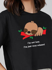 Kotty Typography Printed Oversized T-shirt