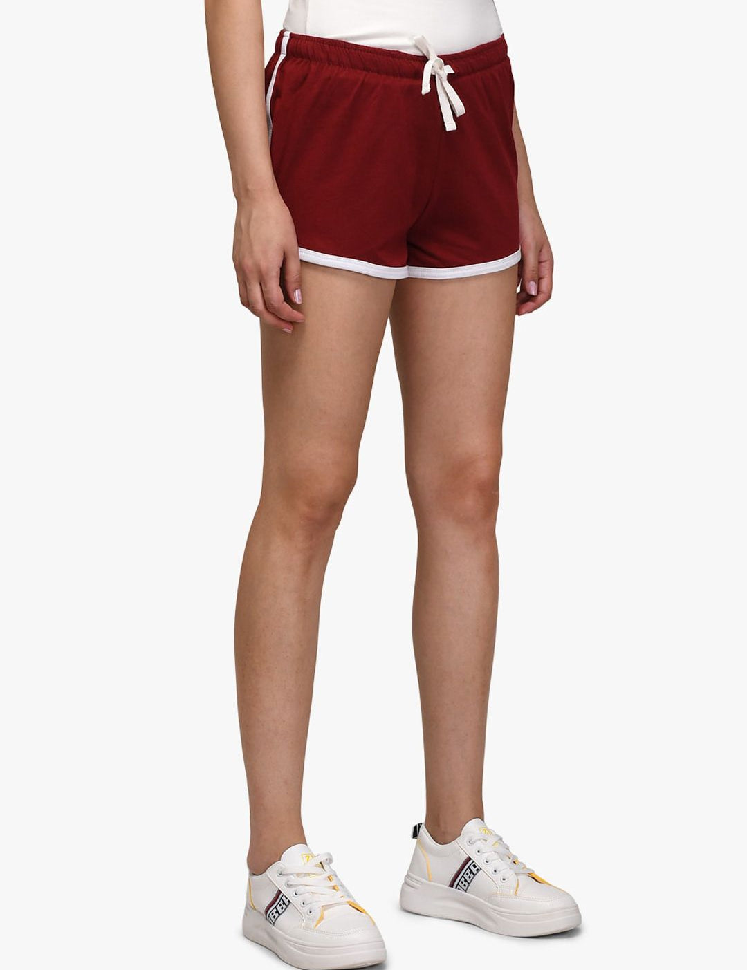 Kotty Women Maroon Solid Regular Fit Shorts