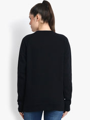 Kotty Women Black Printed Sweatshirt