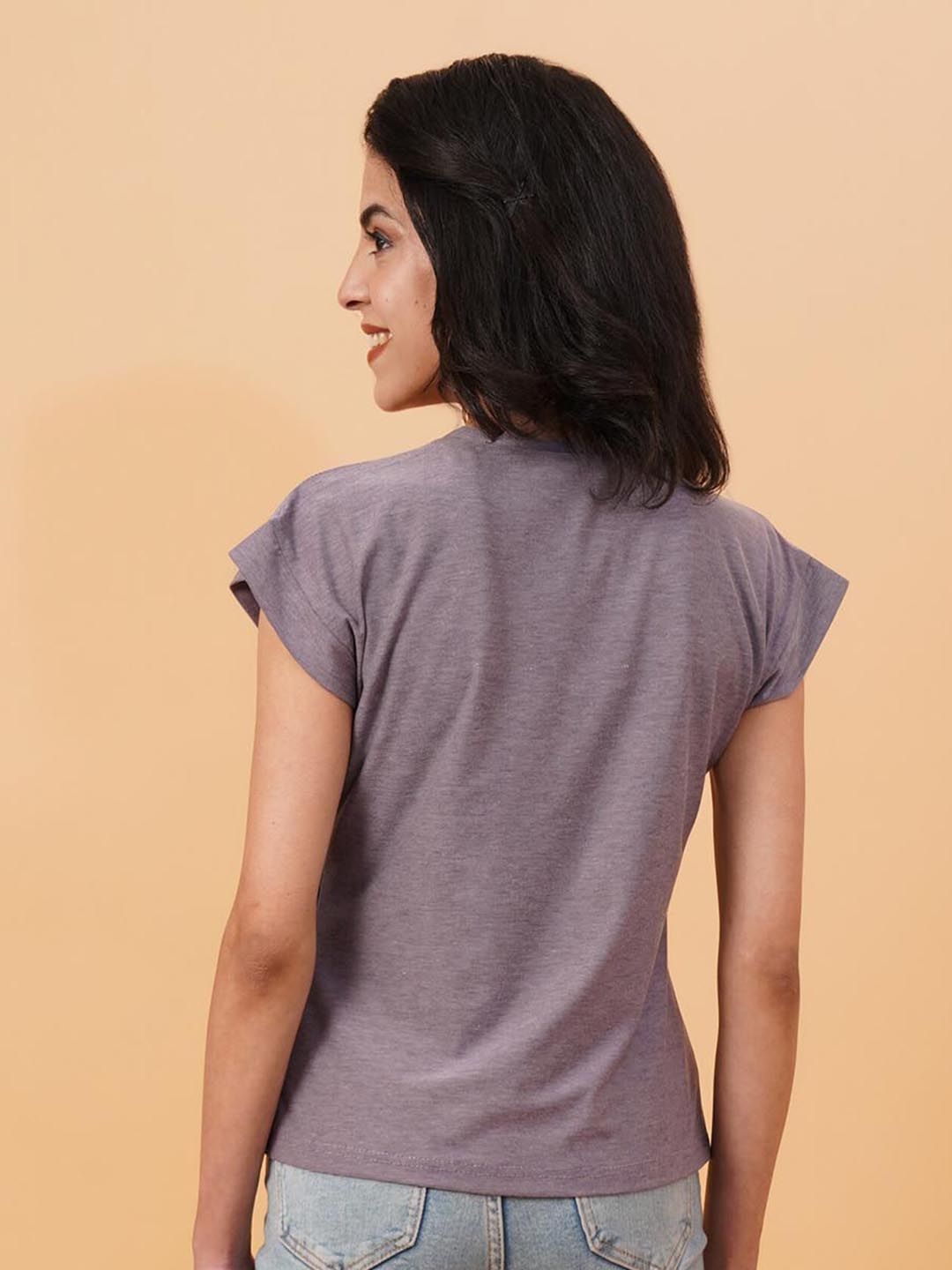 Kotty Round Neck Extended Sleeves Regular Fit T-shirt