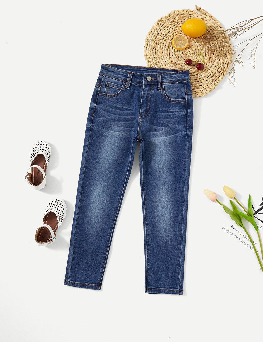 Kotty Girls Blue Heavy Fade Jeans