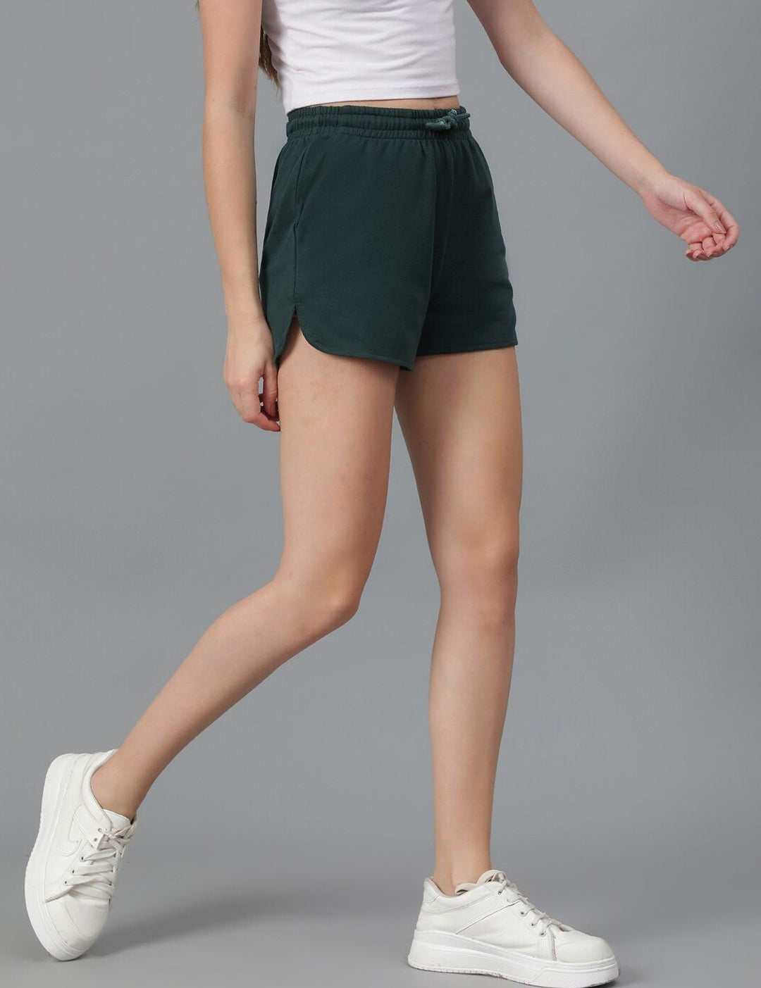 Kotty Women Green Slim Fit Running Shorts