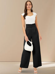 Kotty Women Straight Fit High-Rise Formal Trousers