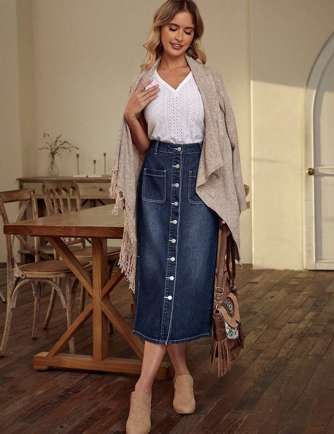  Kotty Straight Midi Skirts