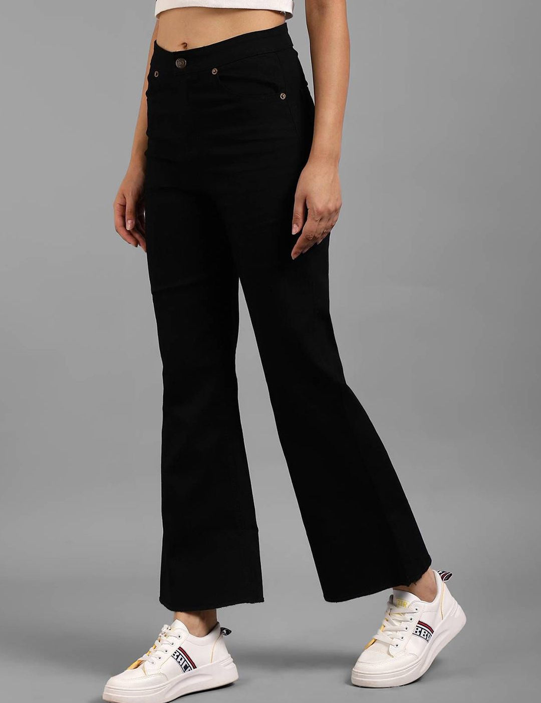 Kotty Women Mid-Rise Stretchable Flared Jeans 