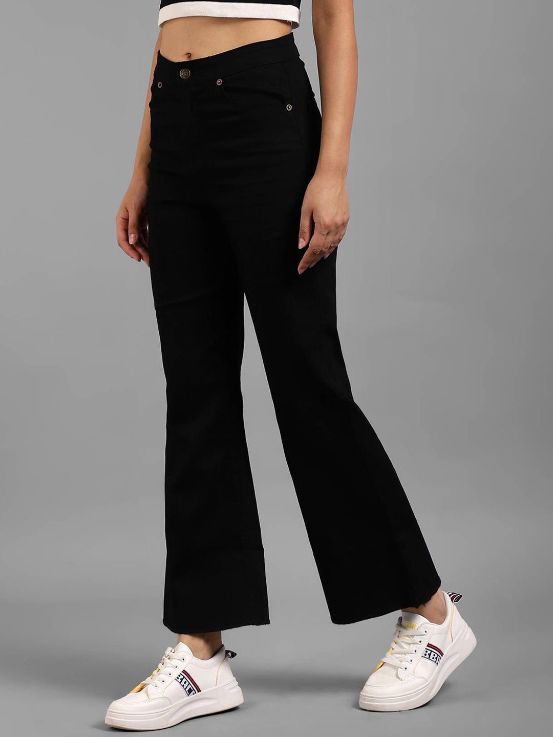 Kotty Women Mid-Rise Stretchable Flared Jeans 