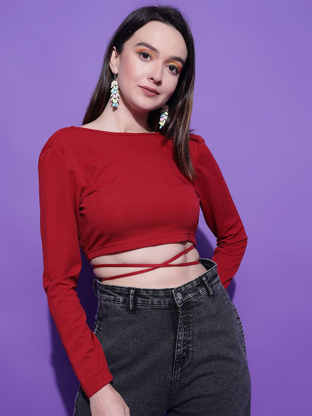 Kotty Women Solid Boat Neck Top