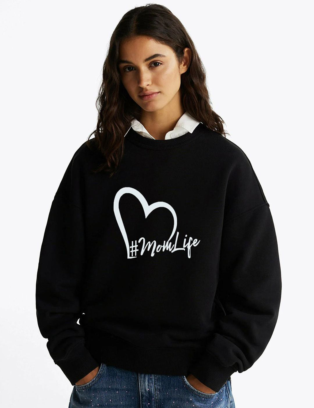 Kotty Women Full Sleeve Graphic Printed Therma-Fit Sweatshirt