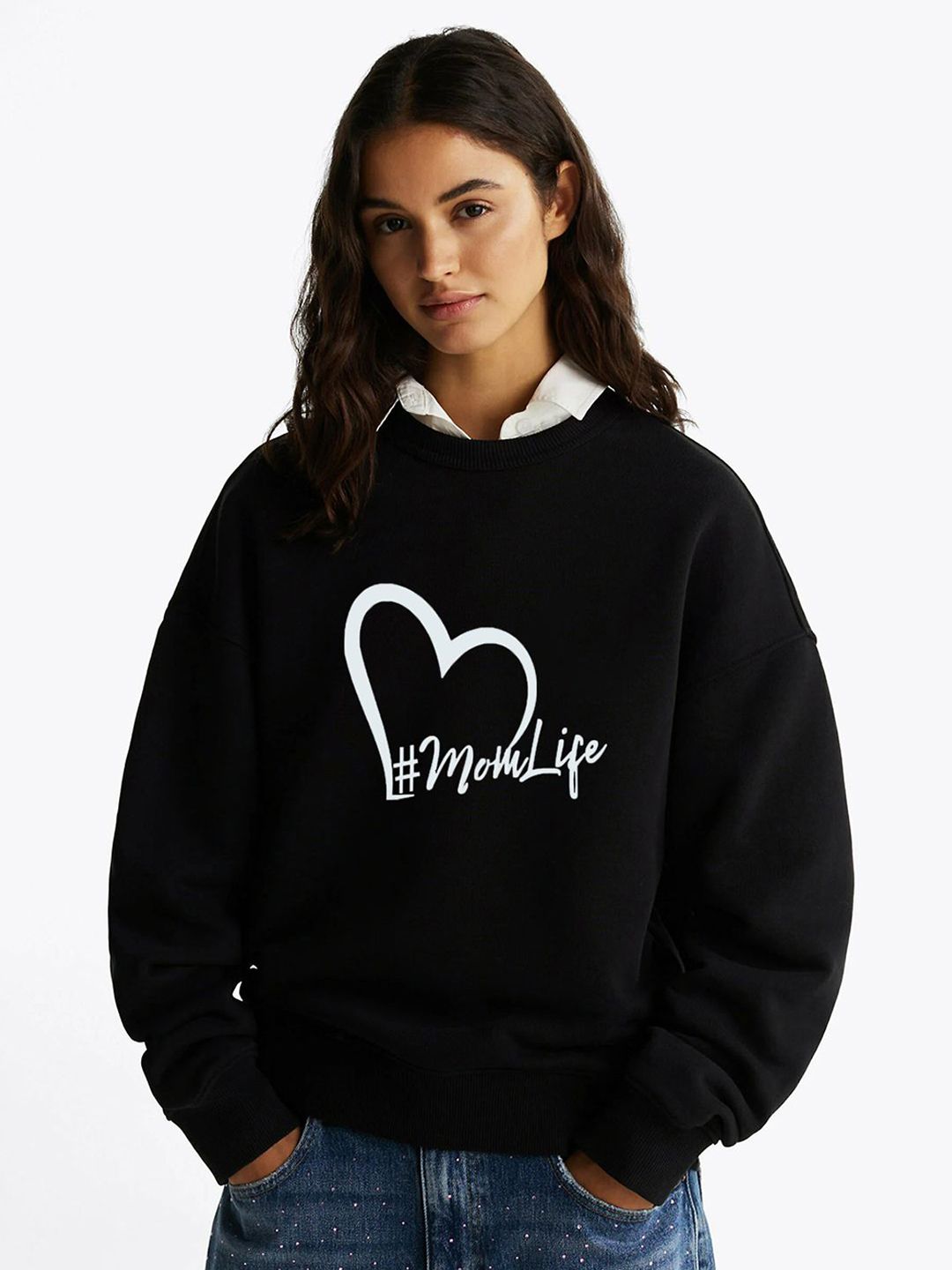 Kotty Women Full Sleeve Graphic Printed Therma-Fit Sweatshirt