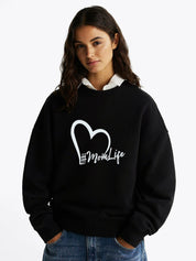 Kotty Women Full Sleeve Graphic Printed Therma-Fit Sweatshirt