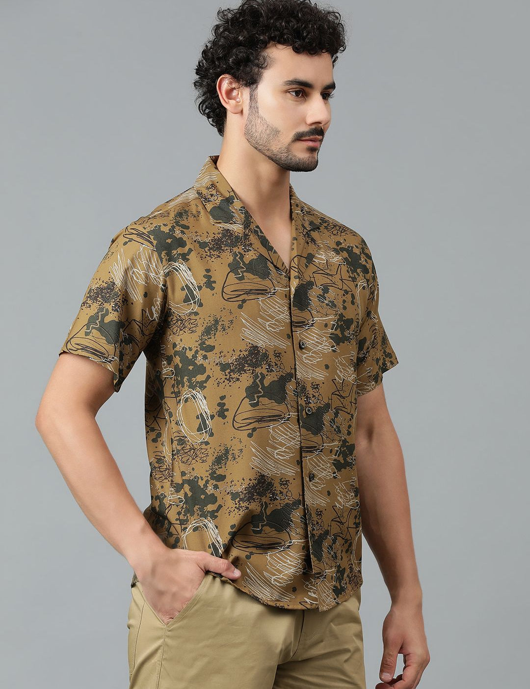 Kotty Men Abstract Printed Casual Shirt