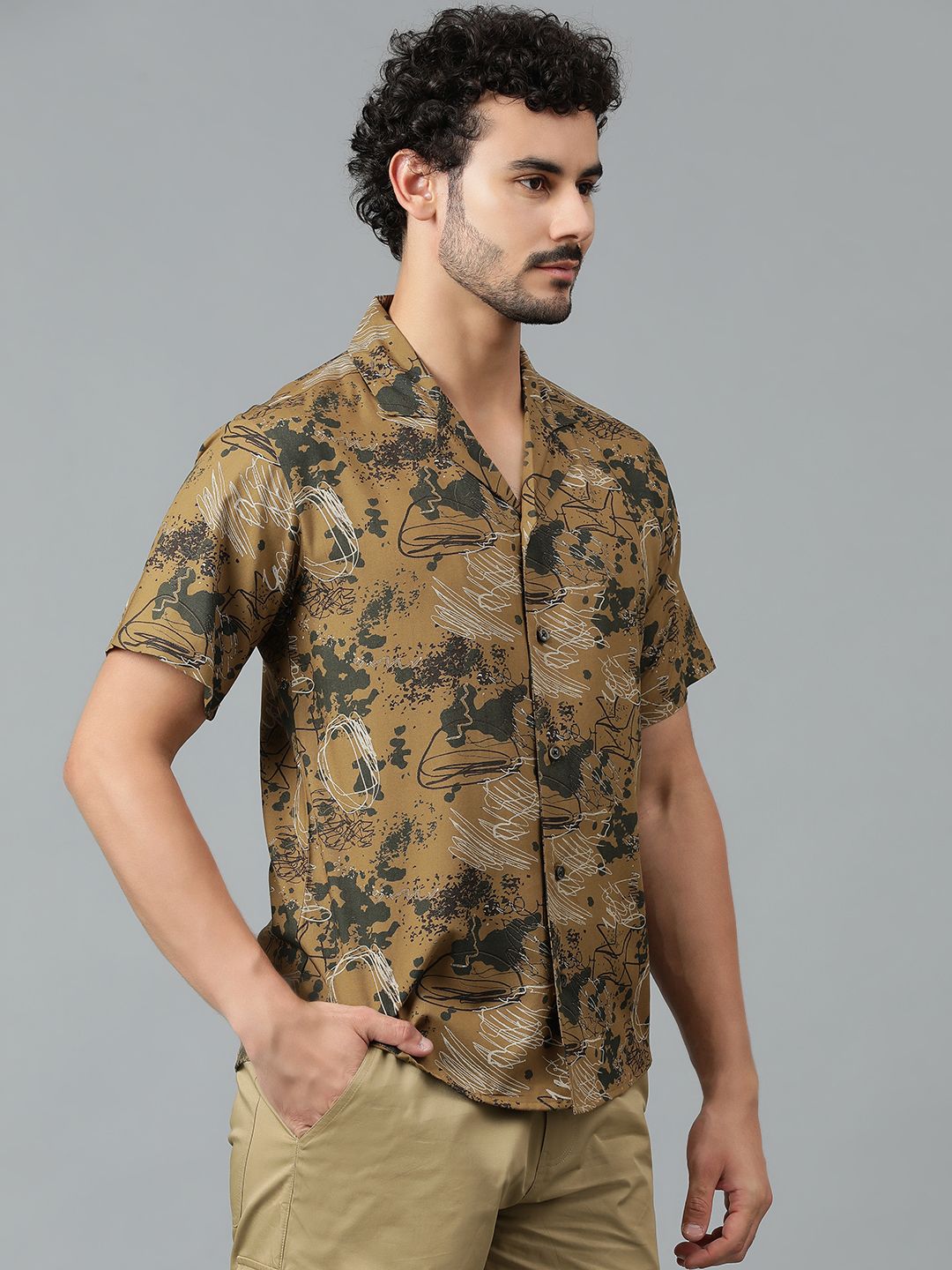 Kotty Men Abstract Printed Casual Shirt