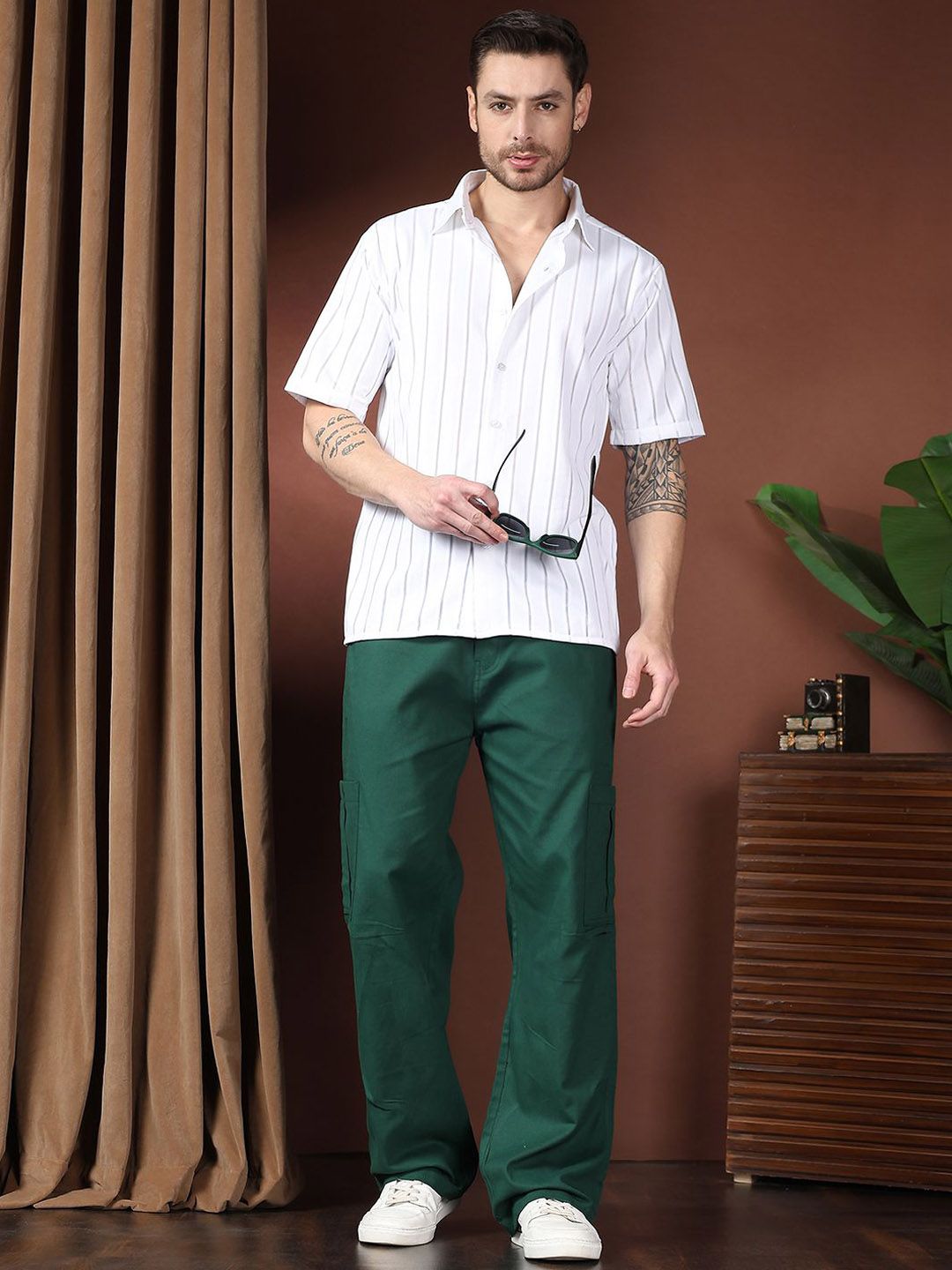 Kotty Men Relaxed Easy Wash Cargos Trousers