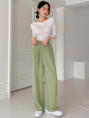 Kotty Women Straight Leg Straight Fit High-Rise Trousers