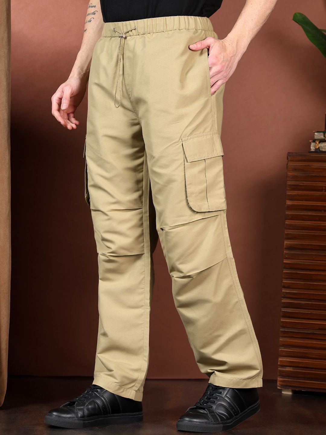 Kotty Men Relaxed Easy Wash Cargos Trousers