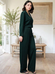 Kotty Lapel Collar Long Sleeves Coat With Trouser 