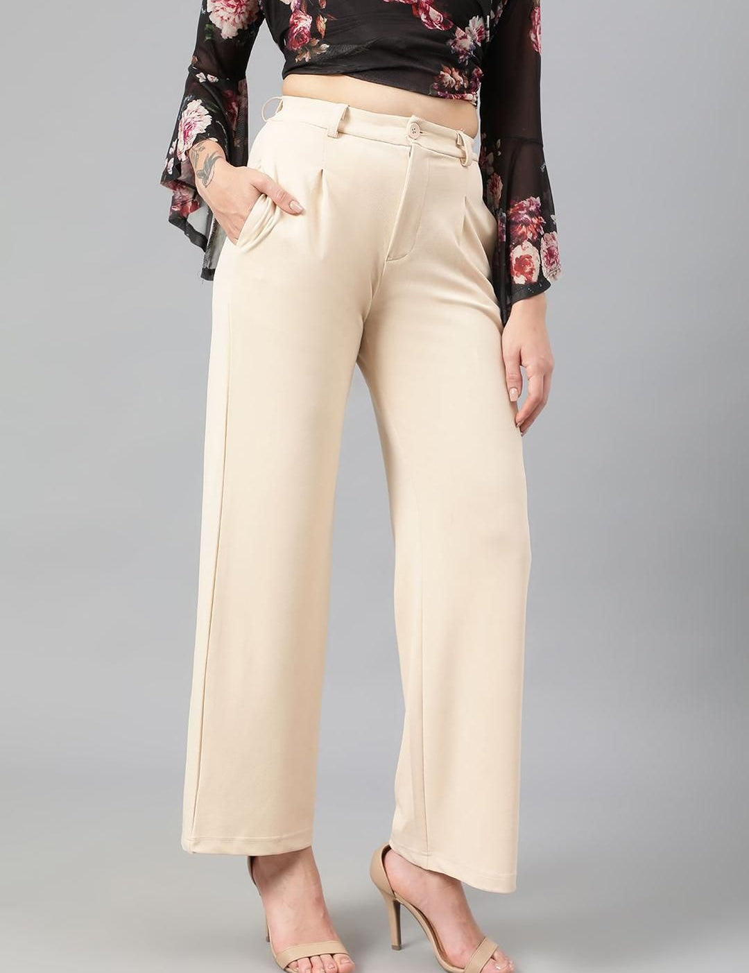 Kotty Women Wide Leg High-Rise Trousers