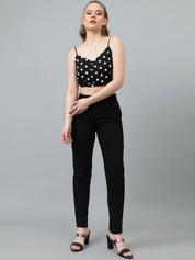 Kotty Women Straight Fit High-Rise Stretchable Jeans