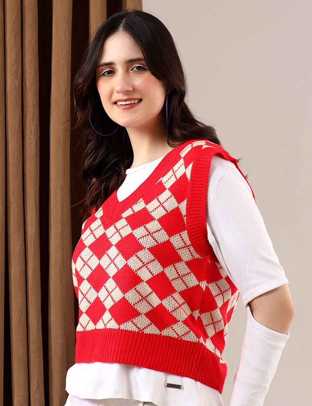 Kotty Women Crop Sweater Vest