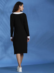 Kotty Women Colourblocked A-Line Midi Dress