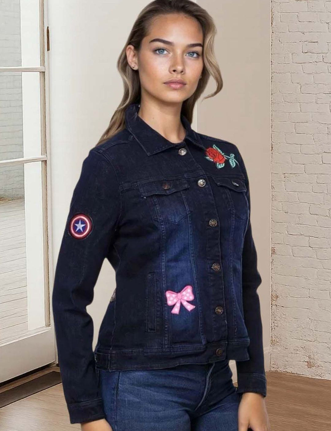 Kotty Women Self Design Casual Denim Jacket