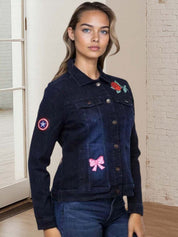 Kotty Women Self Design Casual Denim Jacket