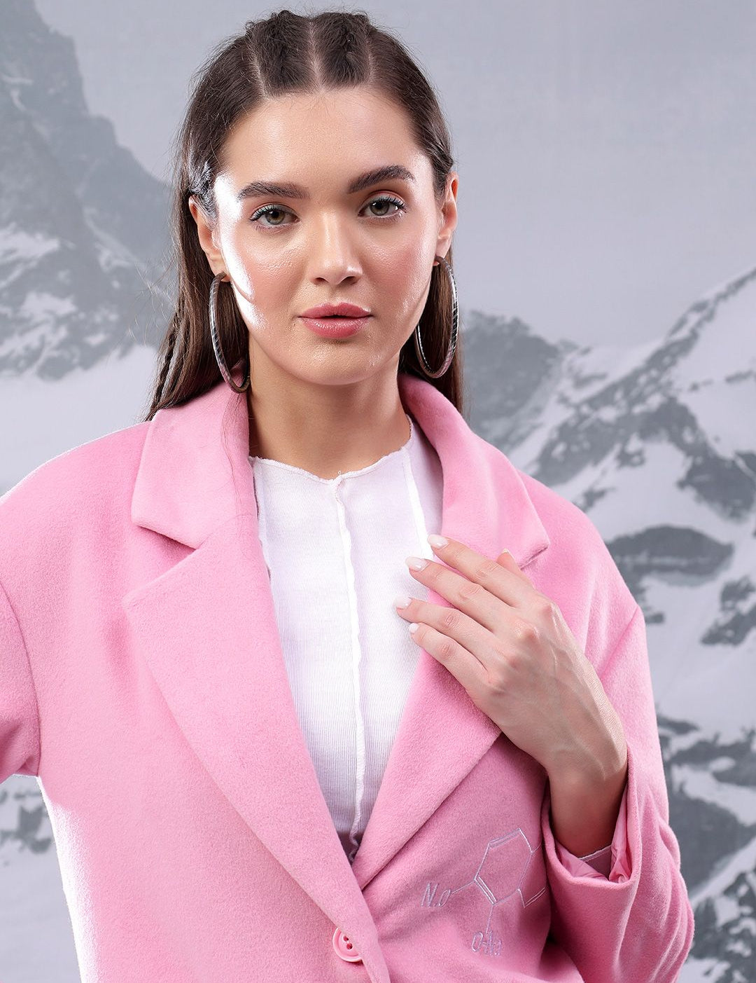 Kotty Notched Lapel Single-Breasted Overcoat