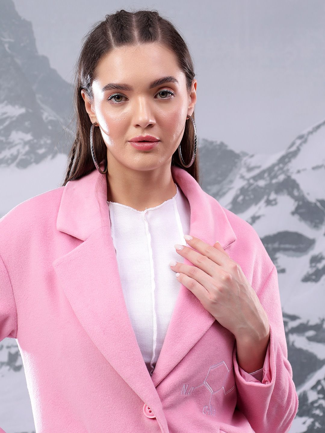 Kotty Notched Lapel Single-Breasted Overcoat