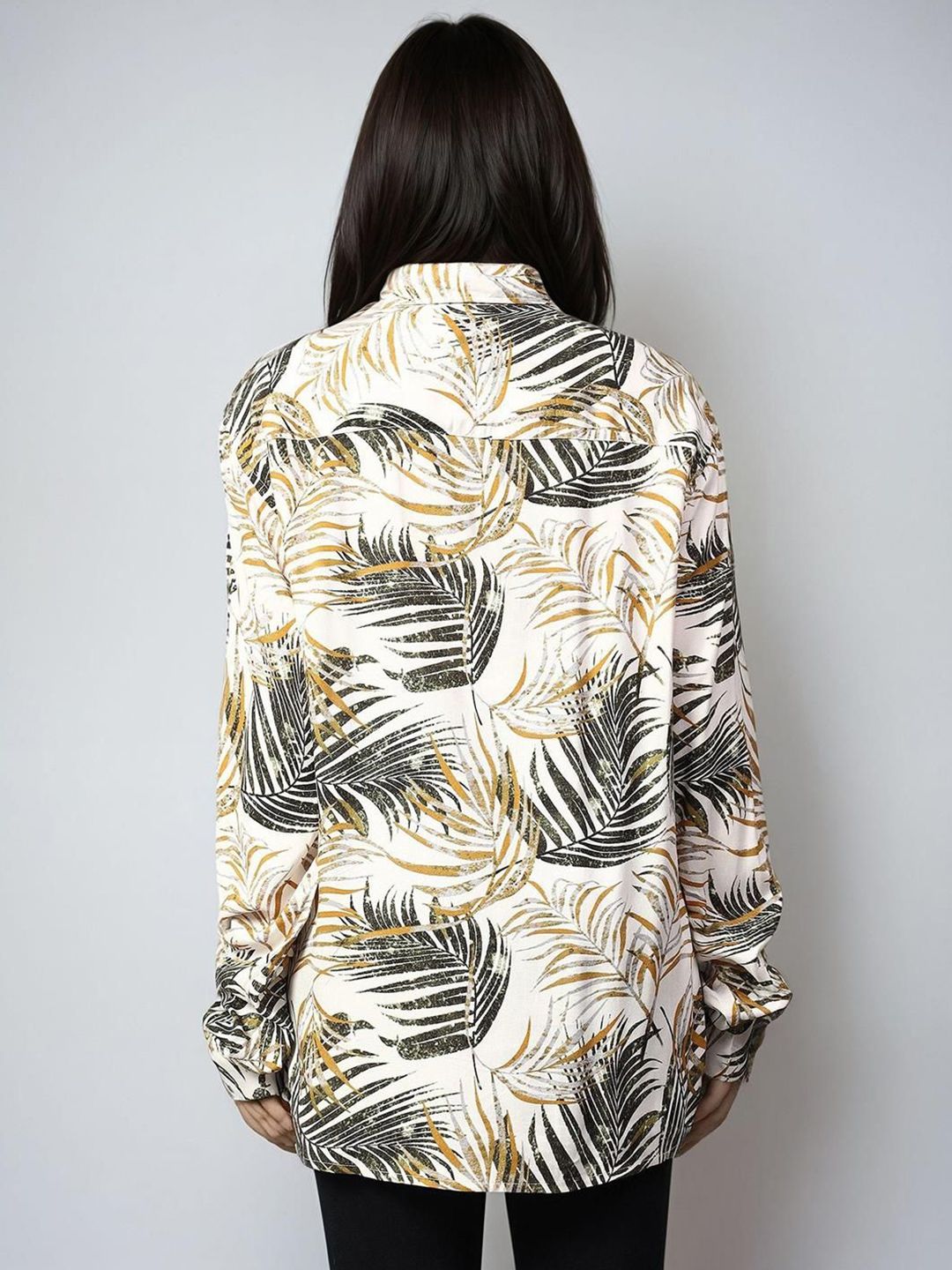 Kotty Women Spread Collar Floral Printed Cotton Casual Shirt