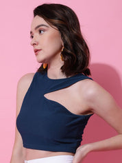 Kotty Women Solid High Neck Top