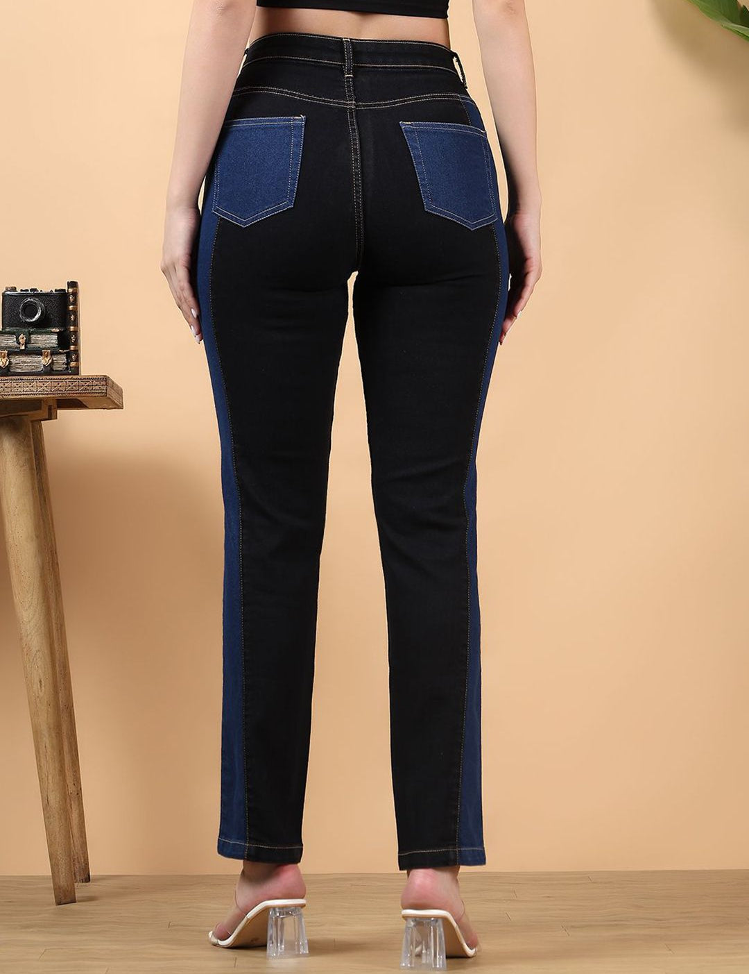 Kotty Women Skinny Fit High-Rise Printed Stretchable Jeans