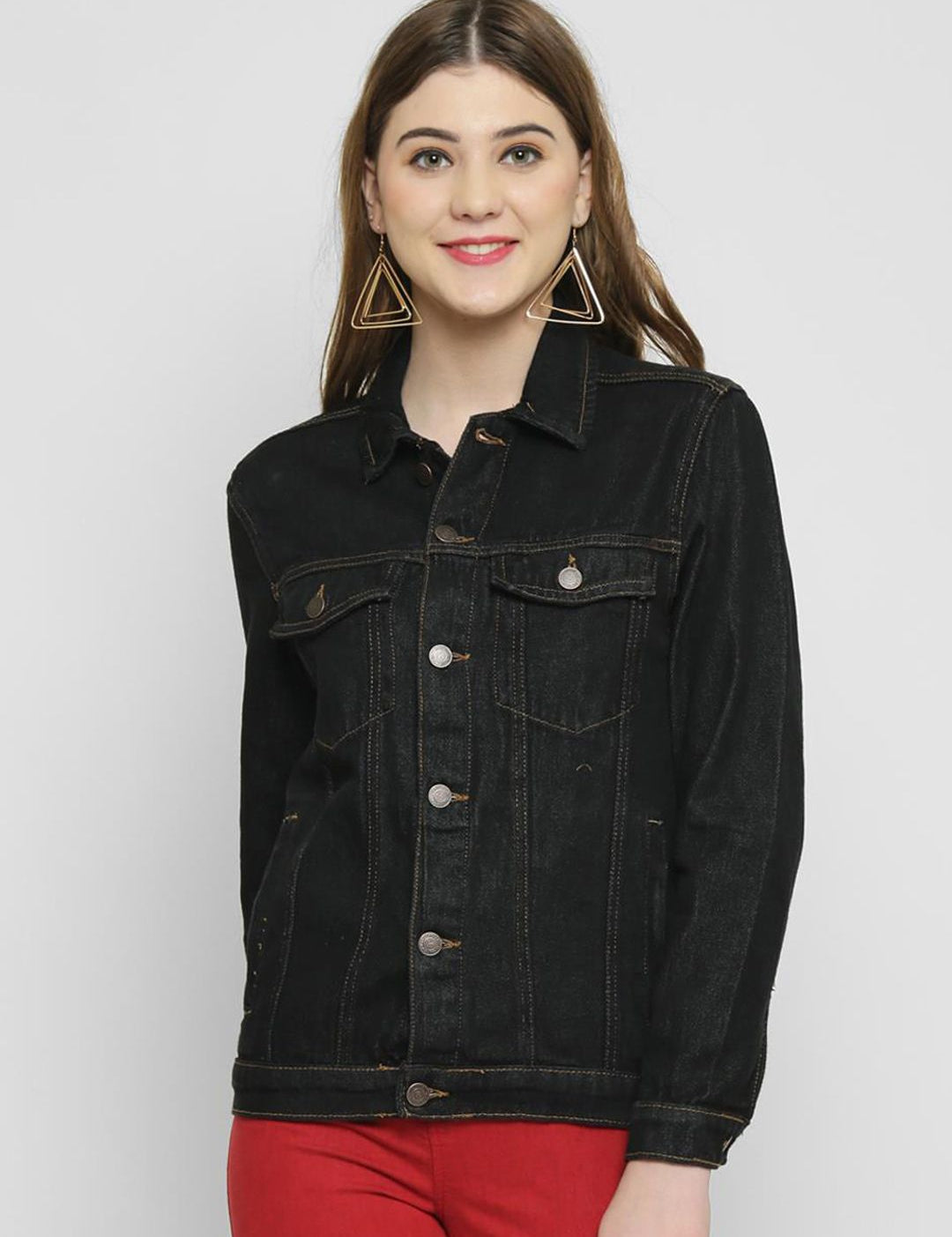 Kotty Women Black Denim Jacket
