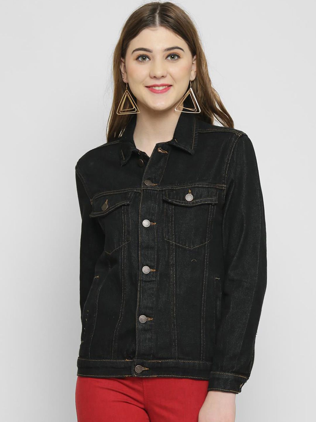 Kotty Women Black Denim Jacket