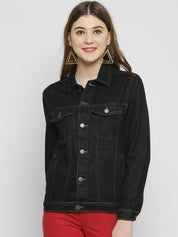 Kotty Women Black Denim Jacket
