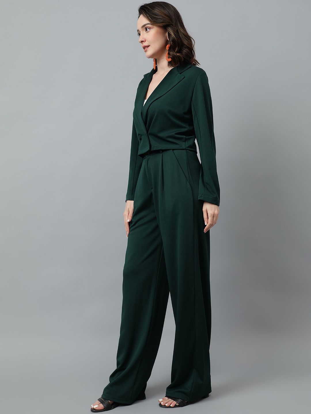 KOTTY BIZwear Basics Notched Lapel Collar Coat With Trousers