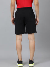 Kotty Men Black Mid-Rise Regular Shorts