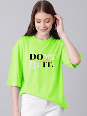 KOTTY Basics Typography Printed Oversized T-shirt