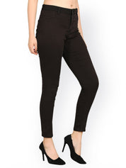 Kotty Women Black Skinny Fit High-Rise Clean Look Stretchable Jeans